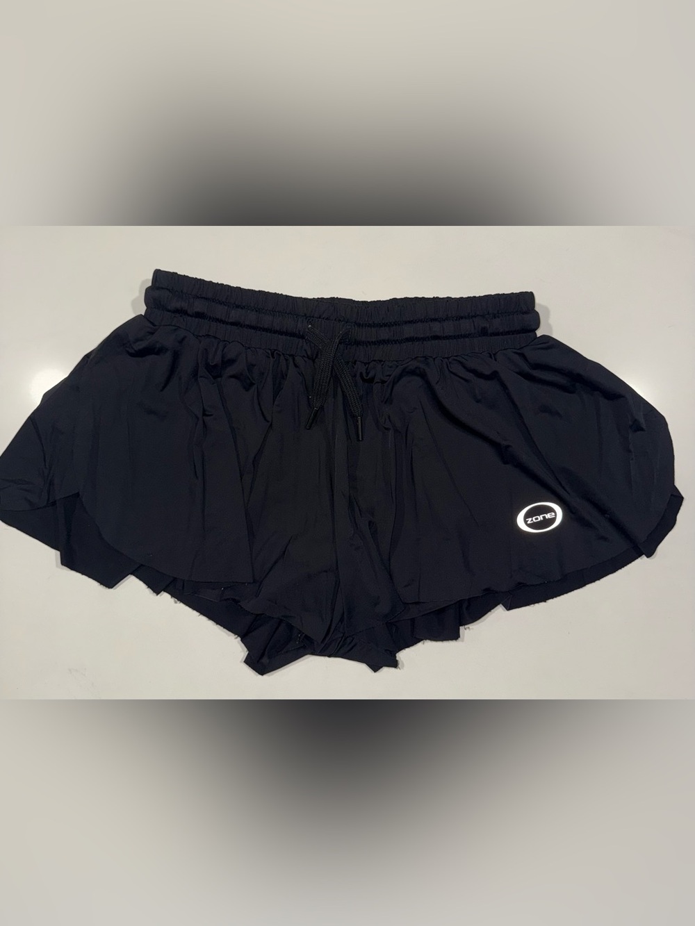 OZONE Black Women's Athletic Shorts with Elastic Drawstring Waist